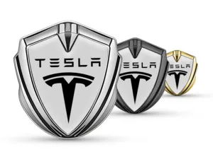 Tesla Emblem Car Badge Max Style Sturdy Metal Build